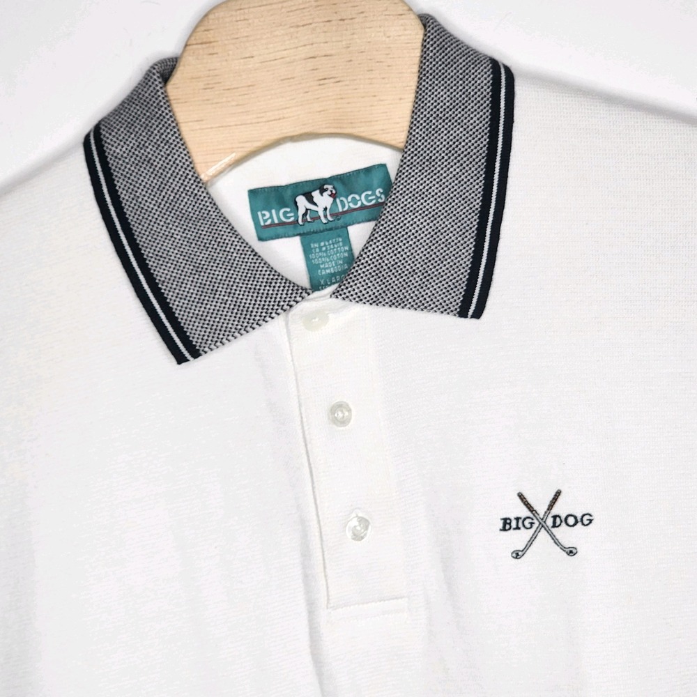 Big Dog Golf Polo Shirt Men's Extra Large Waffle Knit Golf Club Logo Cotton NWT